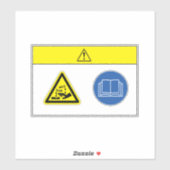 Voorzichtigheid/etiket met chemische gevaren sticker (Vel)