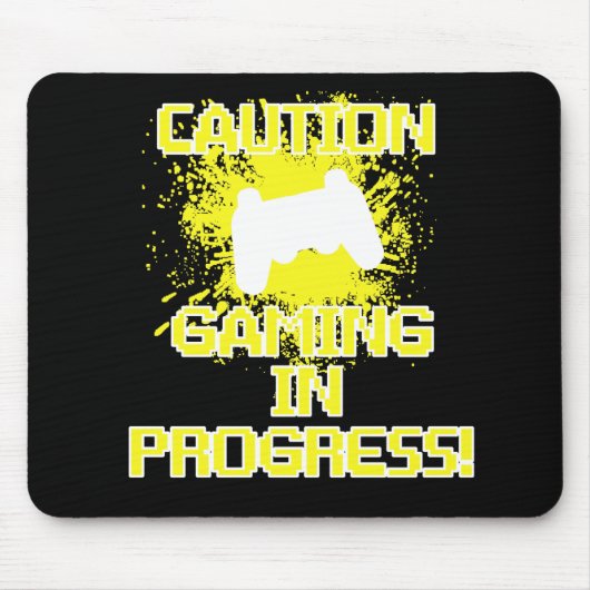 Voorzichtigheid, games in beweging muismat (Voorkant)