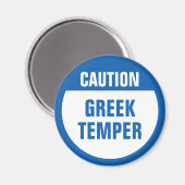 Voorzichtigheid Griekse temperatuur Magneet (Voorkant / Achterkant)
