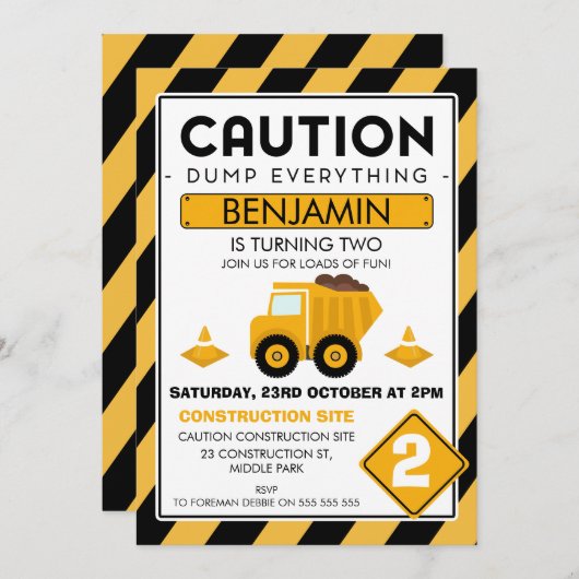 Voorzichtigheid in verband met de uitnodiging tot (Voorkant / Achterkant)