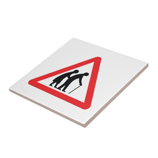 VOORZICHTIGHEID Ouderen - verkeersborden in het Ve Tegeltje (Zijkant)