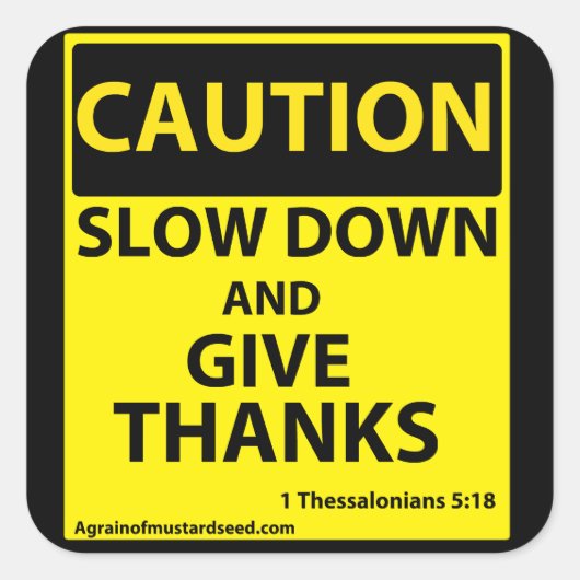 Voorzichtigheid Vierkante Sticker (Voorkant)