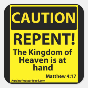 Voorzichtigheid Vierkante Sticker