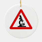 Voorzichtigheid:  WETENSCHAP! Keramisch Ornament (Achterkant)