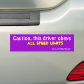 Voorzichtigheidslimiet Bumpersticker (Op auto)