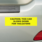 VOORZIENING: DEZE AUTO LOOPT DOWNFOR TAILGATERS BUMPERSTICKER (Op auto)