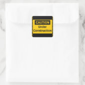 VOORZIENING IN Bouw Vierkante Sticker (Tas)