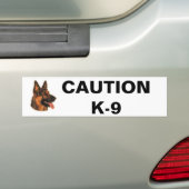 VOORZIENING K-9 BUMPERSTICKER (Op auto)
