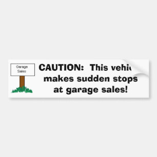 VOORZIENING: Voertuig stopt plotseling bij Garage Bumpersticker