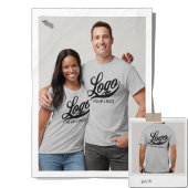 Voorzijde +Achterdruk. Zakelijke logo Grijze Manne T-shirt