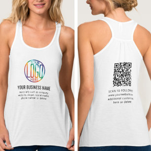 Voorzijde Achterzijde Custom Printed Business Logo Tanktop