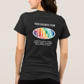 Voorzijde Achterzijde Custom Printed Business Logo Tri-Blend Shirt (Achterkant)