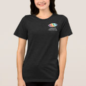 Voorzijde Achterzijde Custom Printed Business Logo Tri-Blend Shirt (Voorkant)