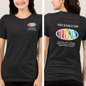 Voorzijde Achterzijde Custom Printed Business Logo Tri-Blend Shirt