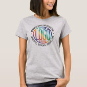Voorzijde Achterzijde Custom Printed Business QR C T-shirt (Voorkant)