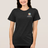 Voorzijde Back Custom Printed Logo & QR Code Busin Tri-Blend Shirt (Voorkant)