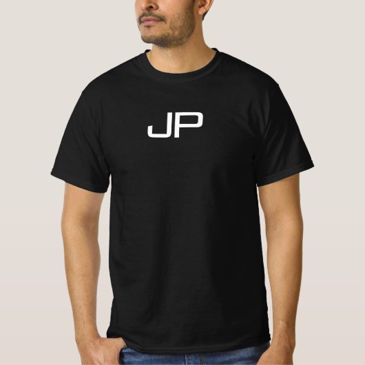 Voorzijde en achterzijde afdrukken Uw Initiaal Mon T-shirt (Voorkant)