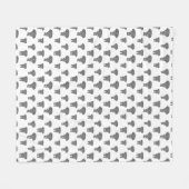 Voorzijde en achterzijde Elephant Pattern African Fleece Deken (Voorkant (Horizontaal))