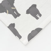 Voorzijde en achterzijde Elephant Pattern African Fleece Deken (Hoek)