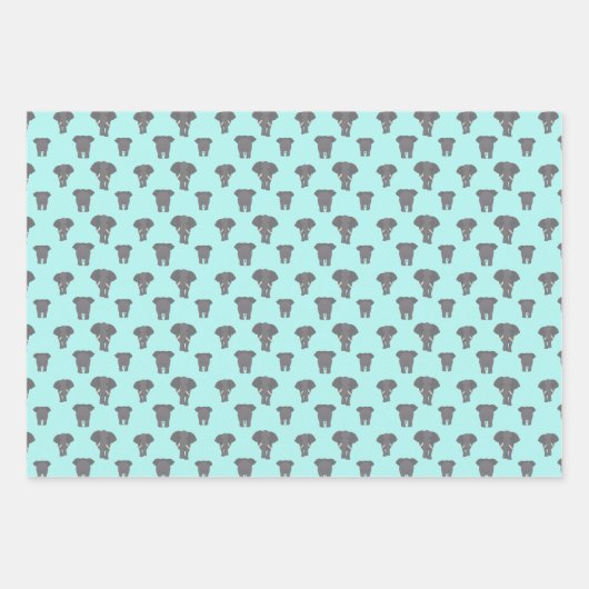Voorzijde en achterzijde ellephant Patroon Multi C Inpakpapier Vel (Voorkant 2)