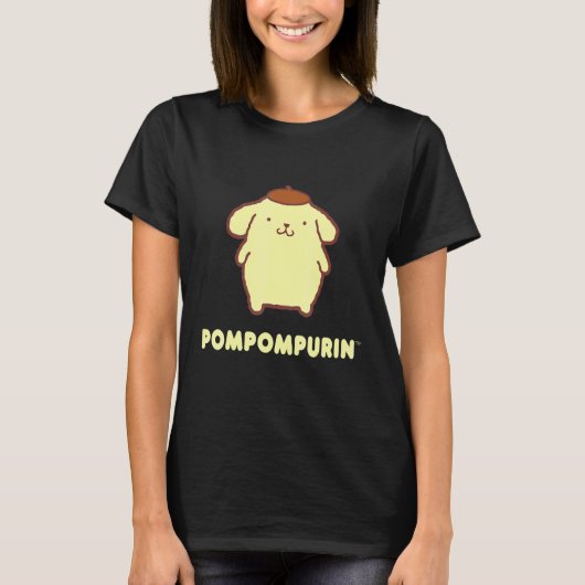 Voorzijde en achterzijde van de pomppurine t-shirt (Voorkant)