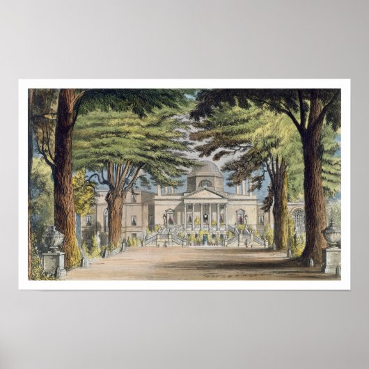 Voorzijde van Chiswick House, van R. Ackerma Poster (Voorkant)