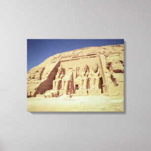 Voorzijde van de tempel van Ramesses II Canvas Afdruk
