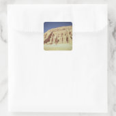 Voorzijde van de tempel van Ramesses II Vierkante Sticker (Tas)