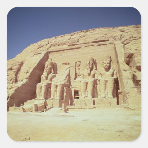 Voorzijde van de tempel van Ramesses II Vierkante Sticker