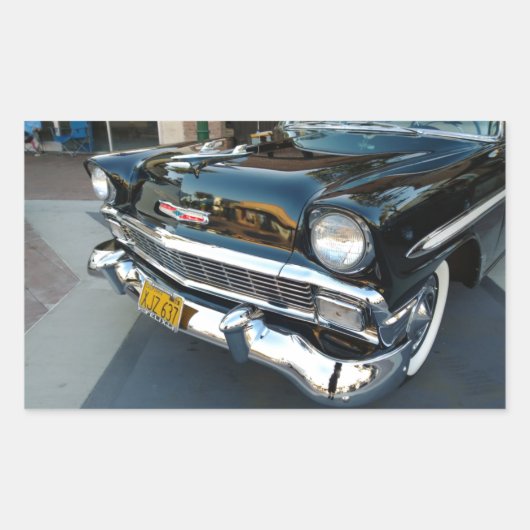 Voorzijde van een klassieke 1956 Chevy Bel Air Hot Rechthoekige Sticker (Voorkant)