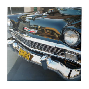 Voorzijde van een klassieke 1956 Chevy Bel Air Hot Tegeltje