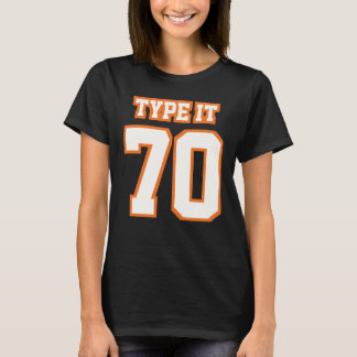 Voorzijde ZWARTE WIT ORANJE Womens Basiskatoen T-shirt