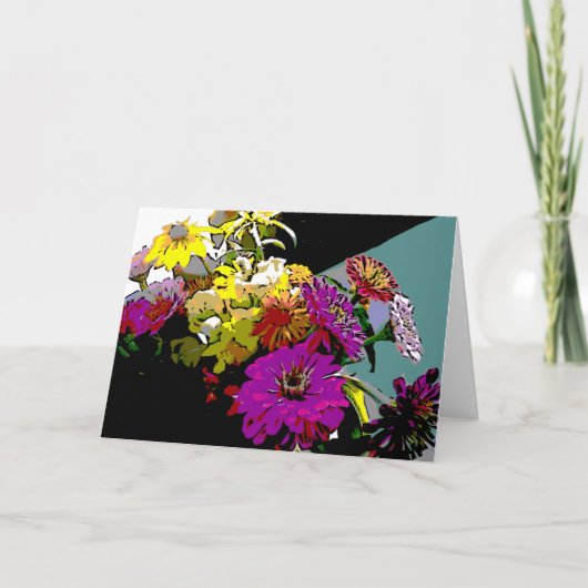 Voorzitje Boeket Moederdag Kaart (Voorkant)