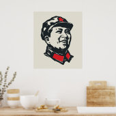 Voorzitter Mao Portrait Poster (Keuken)