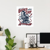 voorzitter van de Barbershop Logo Poster (Thuiskantoor)