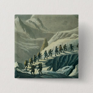 Voorzitter van de heer De Saussure aan de top van Vierkante Button 5,1 Cm