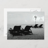 Voorzitters en paraplu's op het strand briefkaart (Voorkant / Achterkant)