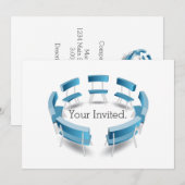 Voorzitters in een Circular Formation Invitation Kaart (Voorkant / Achterkant)