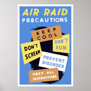 Voorzorgsmaatregelen voor luchtvervoer — WW2 Poster