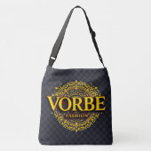 VORBE Mode Premium Gold Monogram Canvas tas (Achterkant)