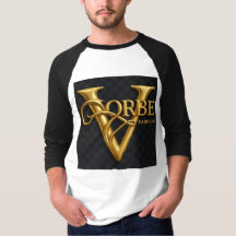VORBE Mode Premium Gold Monogram Raglan T-shirt