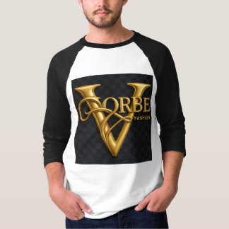 VORBE Mode Premium Gold Monogram Raglan T-shirt