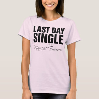Vorige dag trouwdag morgen t-shirt