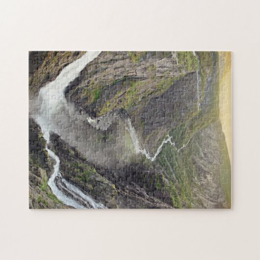 Voringsfossen waterval in de puzzel van Noorwegen Legpuzzel (Horizontaal)