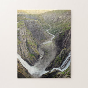 Voringsfossen waterval in de puzzel van Noorwegen Legpuzzel