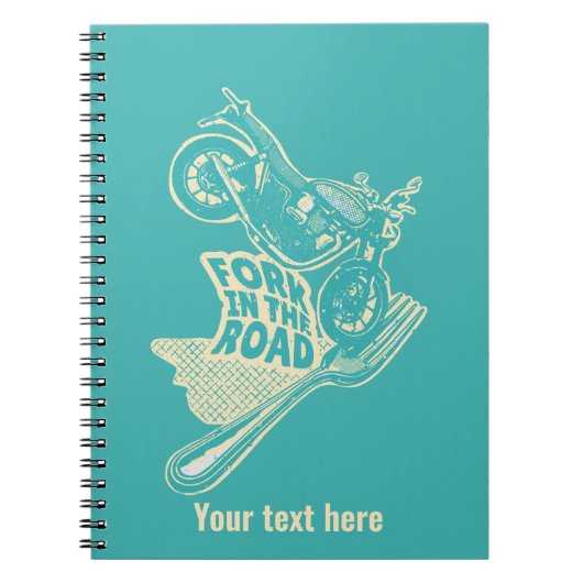Vork in de weg motorongeluk notitieboek (Voorkant)
