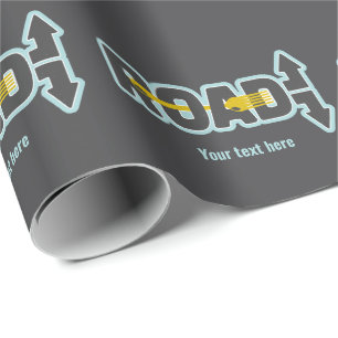 Vork in de weg typografische tekst kunst cadeaupapier