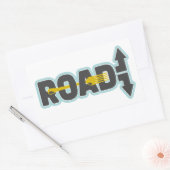Vork in de weg typografische tekst kunst rechthoekige sticker (Envelop)