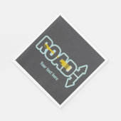 Vork in de weg typografische tekst kunst servet (Hoek)