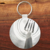 vork in glas sleutelhanger (Voorkant)